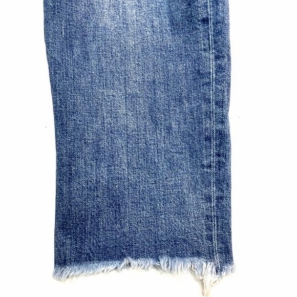 J. Crew | Women’s blue denim slim raw hem, ripped knee jeans, size 26 - Picture 3 of 15